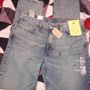 MENS WORK DISTRESSED 511 LEVI'S SLIM JEANS SIZE 36 X 34